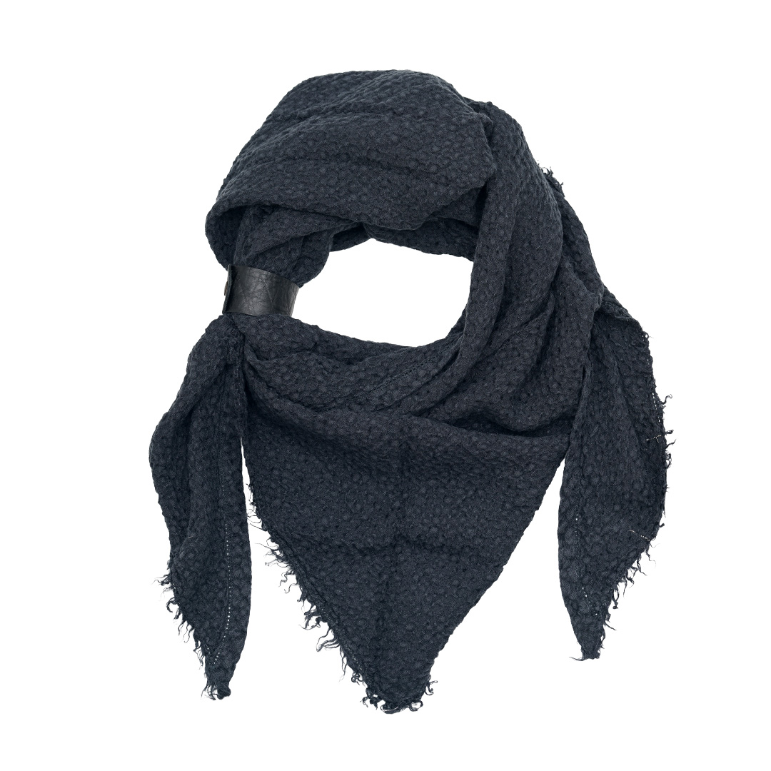 Linnen sjaal zwart Triangle Dress2Impress