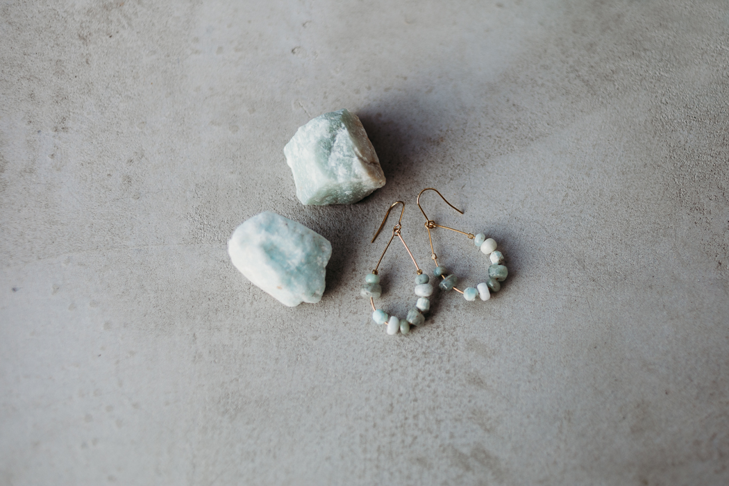 aquamarijn oorbellen edelsteen maart PimpsandPearls