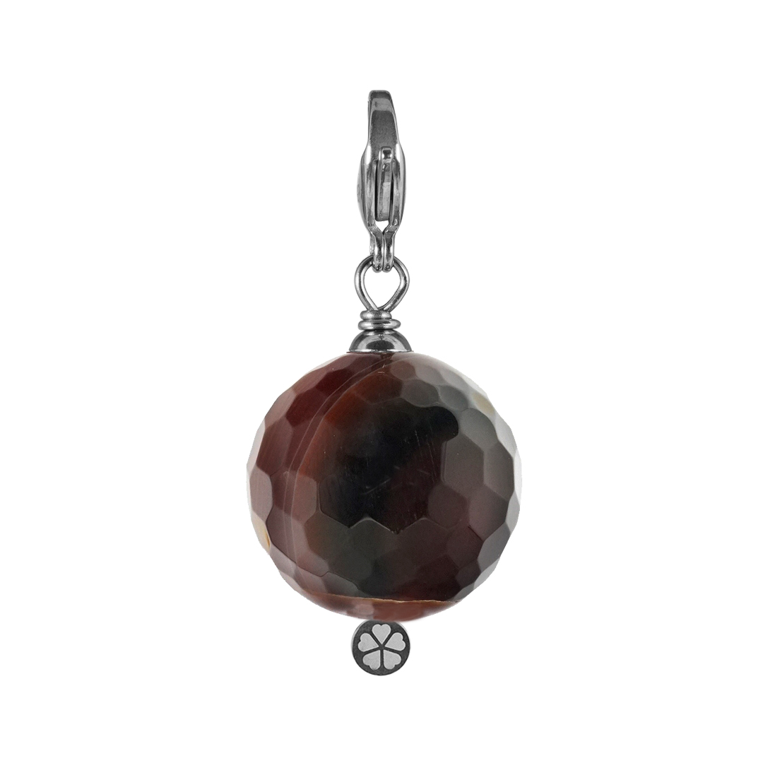 Edelsteen bedel bruin Carneool zilver Maxi Rocks 836 86Z PimpsandPearls Pim