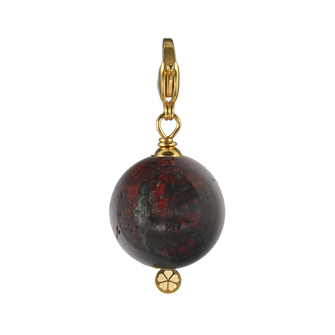Edelsteen bedel rood Jaspis goud Maxi Rocks 836 84G PimpsandPearls Pim