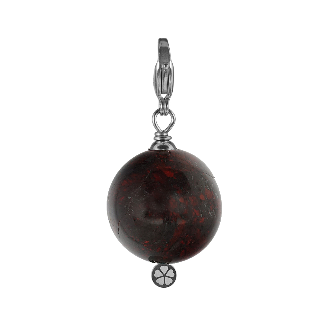 Edelsteen bedel rood Jaspis zilver Maxi Rocks 836 84Z PimpsandPearls Pim