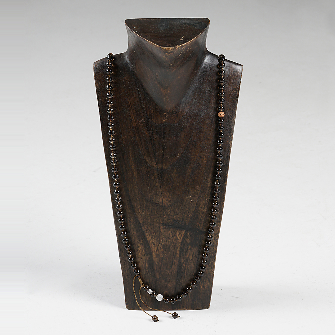 Mala ketting bruin Rookkwarts edelsteen 1026 03 PimpsandPearls Pim B