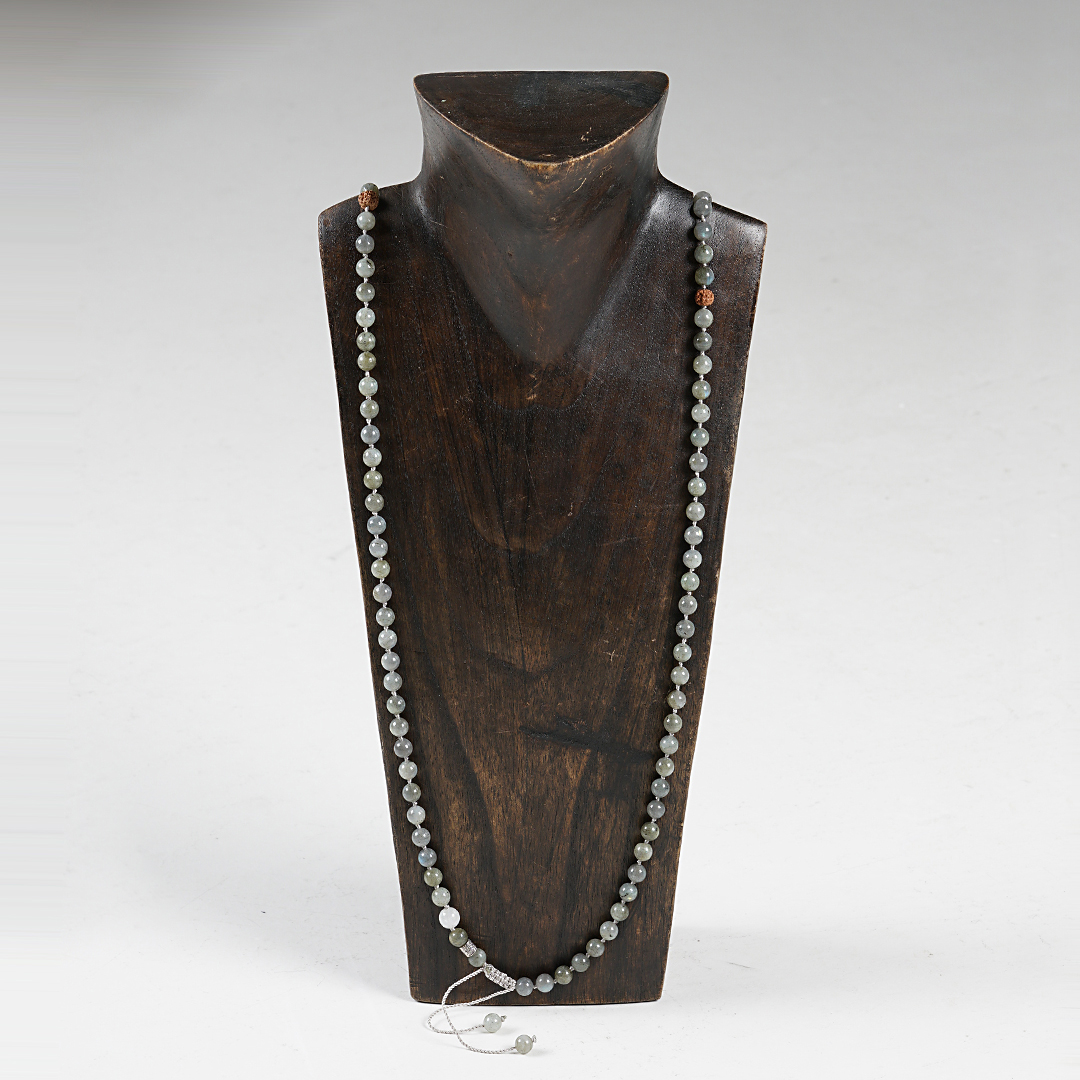 Mala ketting grijs Labradoriet edelsteen 1026 02 PimpsandPearls Pim B