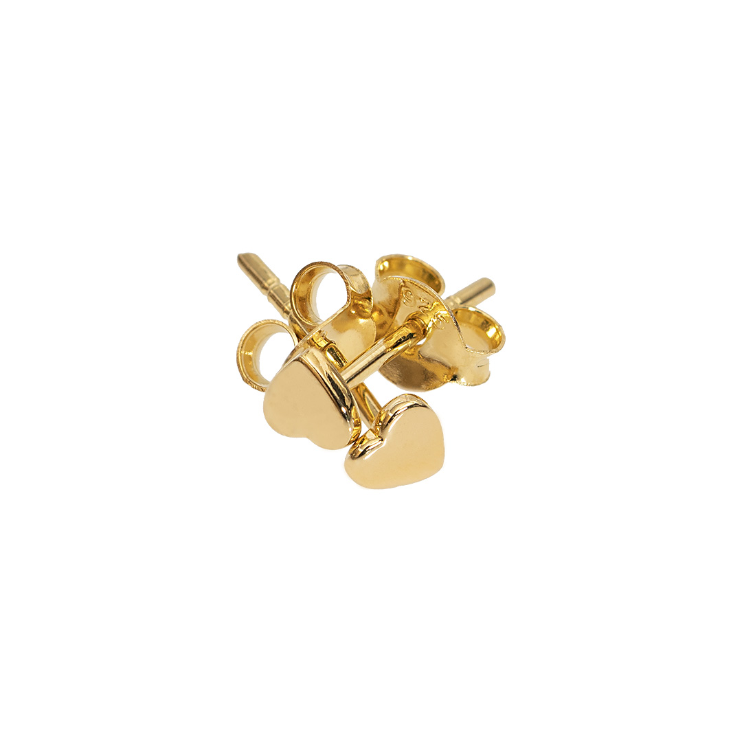 Oorbellen steker hartje goud 724 01 Pim and Pearls