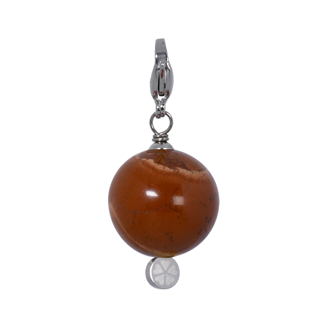 Edelsteen bedel rode Japis zilver Maxi Rocks 836 87Z PimpsandPearls Pim