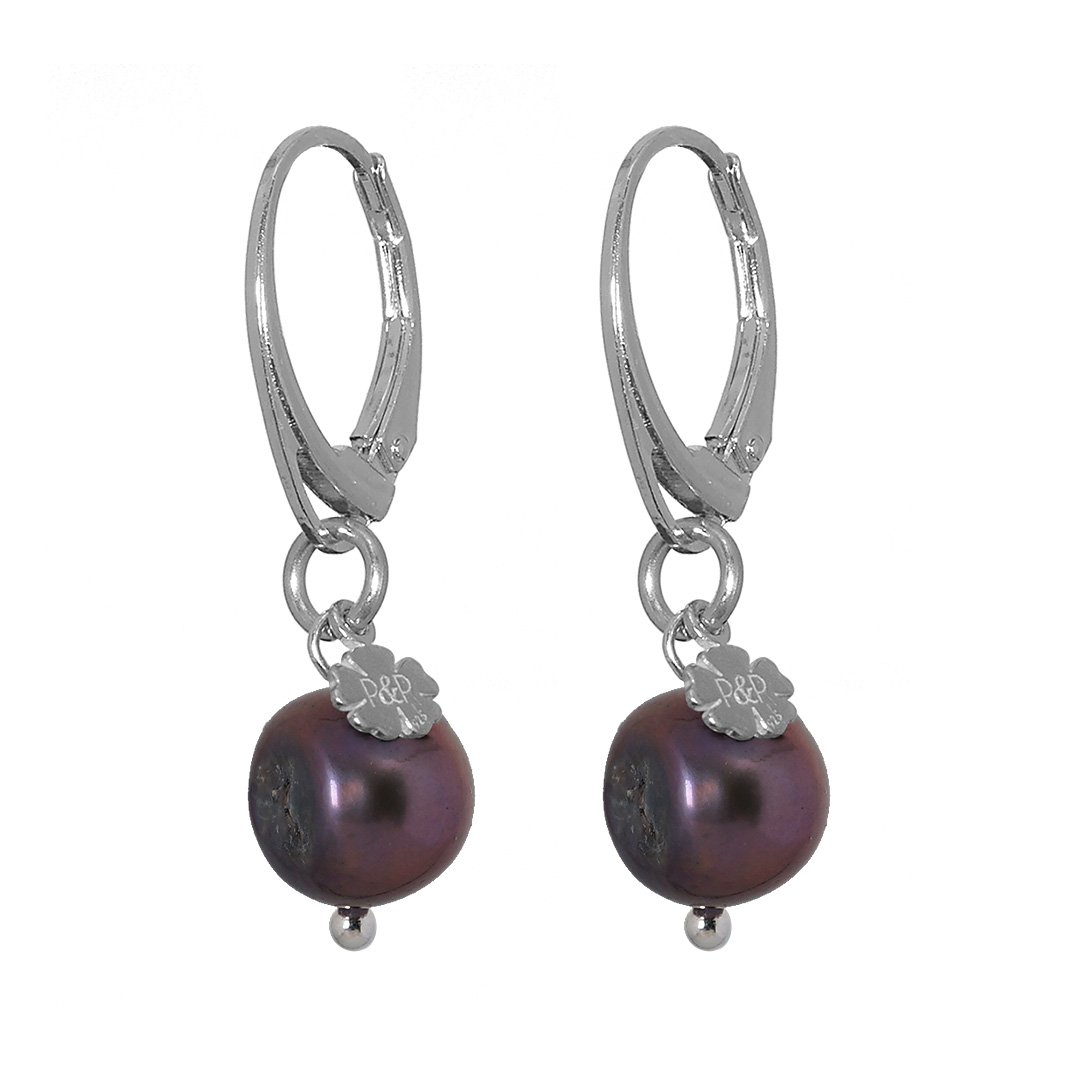 Edelsteen oorbellen zilver black Pearl Earring Rocks 540 44 PimpsandPearls Pim