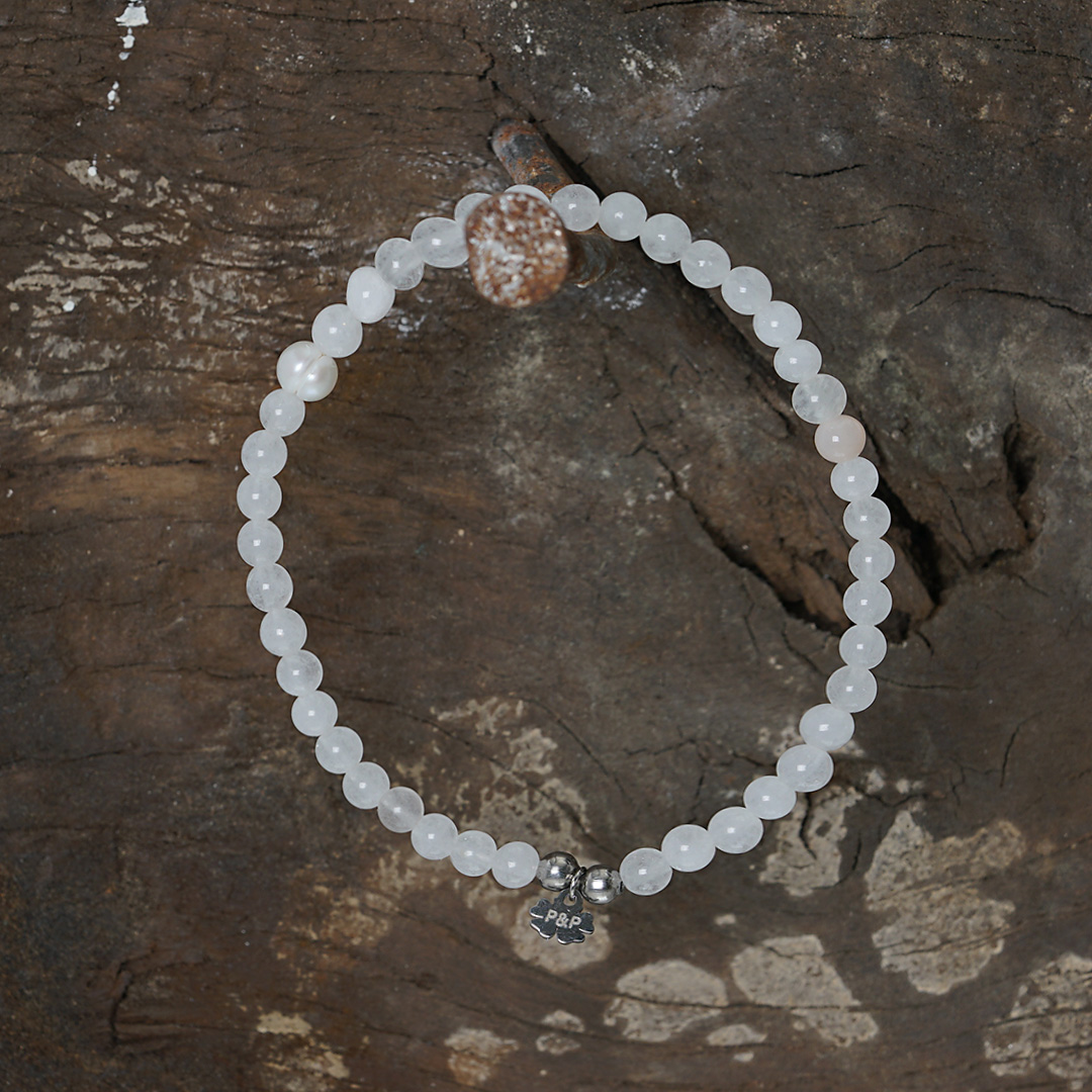Armband edelsteen fijn Kwarts wit 740 09 Saya Mala PimpsandPearls Pim