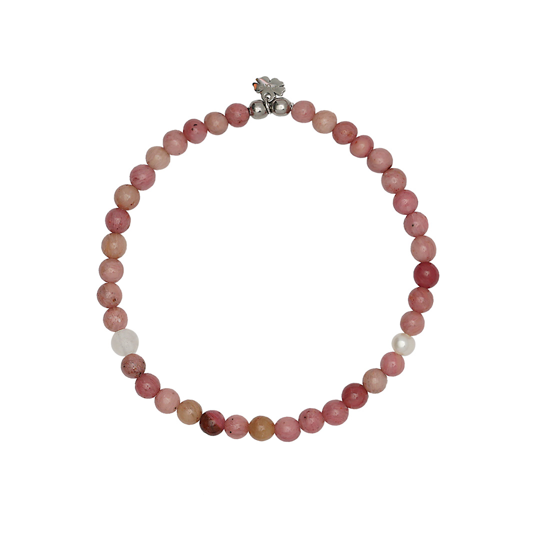Armband edelsteen fijn Rhodoniet roze 740 43 Saya Mala PimpsandPearls Pim