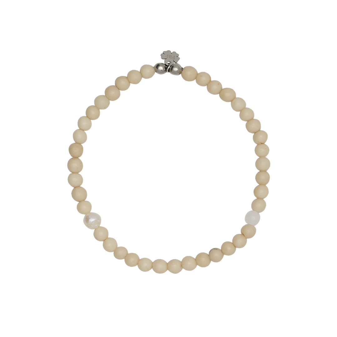 Armband edelsteen fijn Riverstone beige 740 10 Saya Mala PimpsandPearls Pim