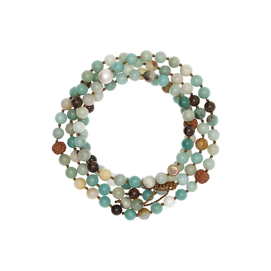 Edelsteen Mala ketting Amazoniet mix 768 44 PimpsandPearls Pim B