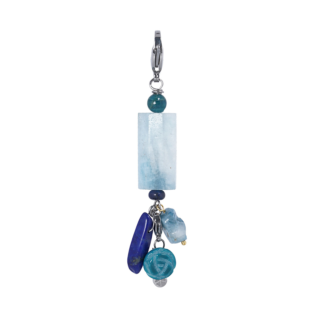Edelsteen bedel Aquamarijn blauw zilver 778 313 PimpsandPearls Pim