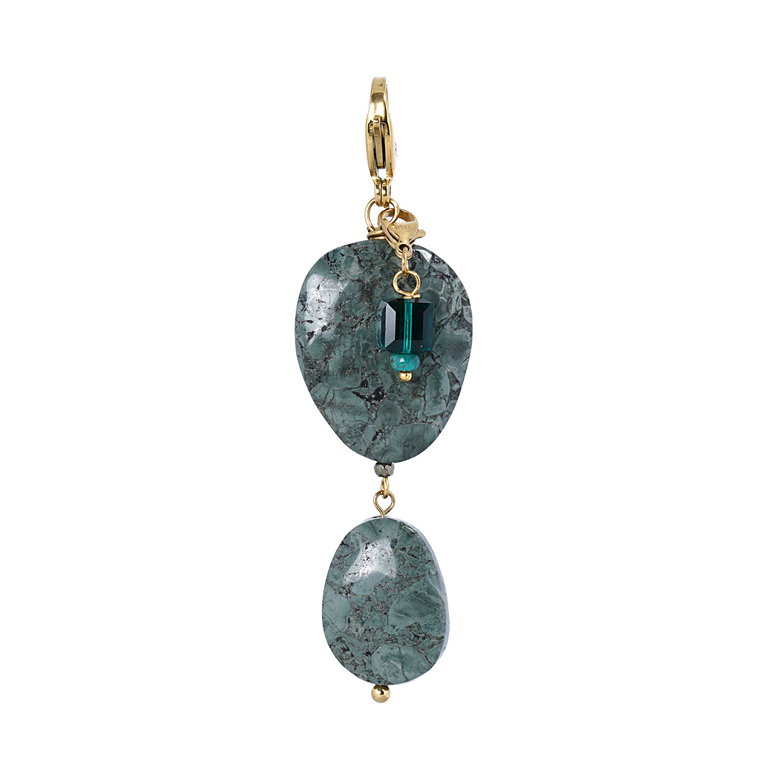 Edelsteen bedel groen Jaspis goud 778 326 PimpsandPearls Pim