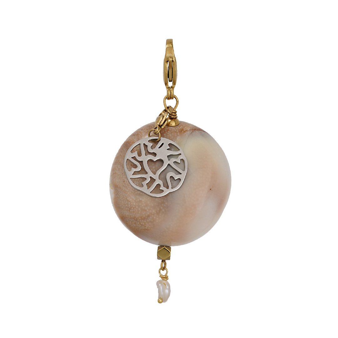 Bedel beige Shiva oog goud Naturel Beauties 778 351 Pim and Pearls