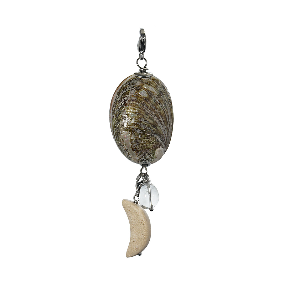 Bedel groen schelp zilver Naturel Beauties 778 344 Pim and Pearls