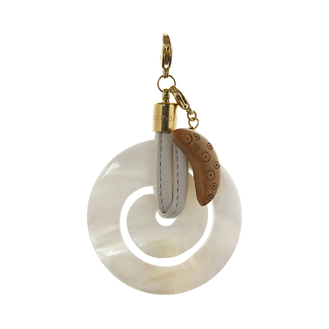 Bedel schelp wit goud Naturel Beauties 778 343 Pim and Pearls