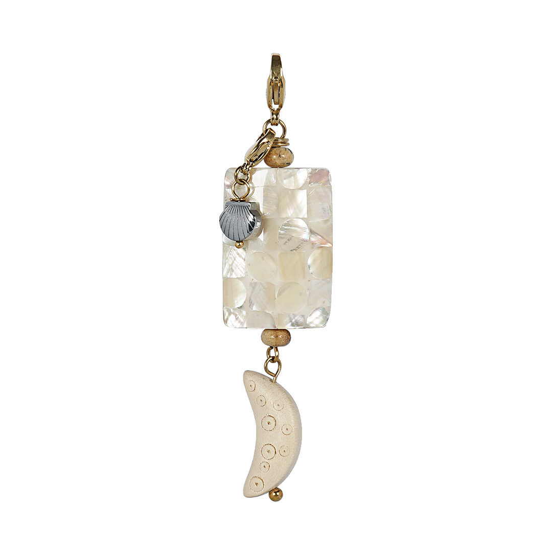 Bedel wit Blacklip schelp goud Naturel Beauties 778 347 Pim and Pearls