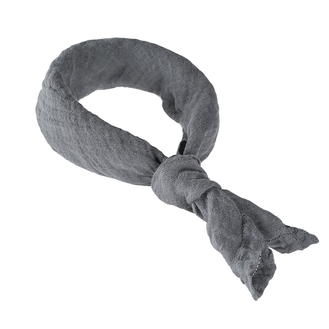 Linnen sjaal bandana grijs 60 x 60 cm van PimpsandPearls