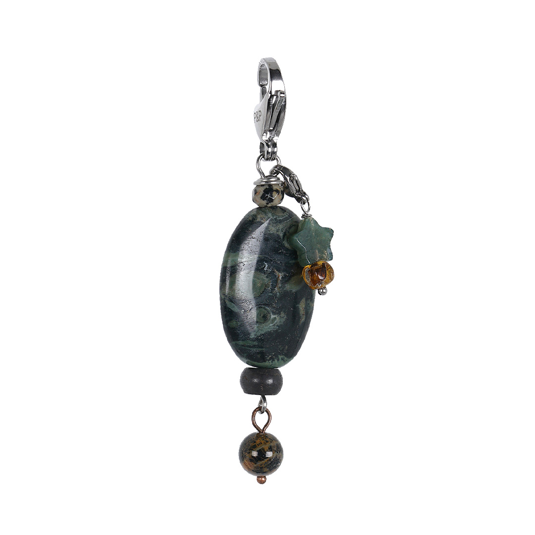 bedel edelsteen kambaba jaspis groen zilver van PimpsandPearls