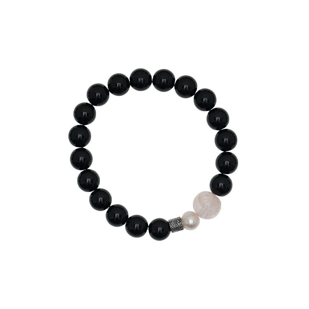 edelsteen armband onyx zwart 10mm mala PimpsandPearls