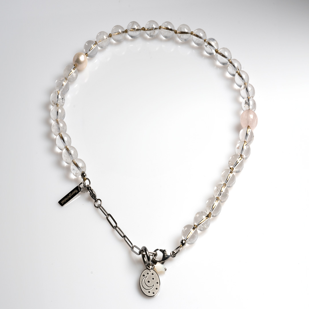 edelsteen ketting bergkristal wit mala 43-50 cm PimpsandPearls