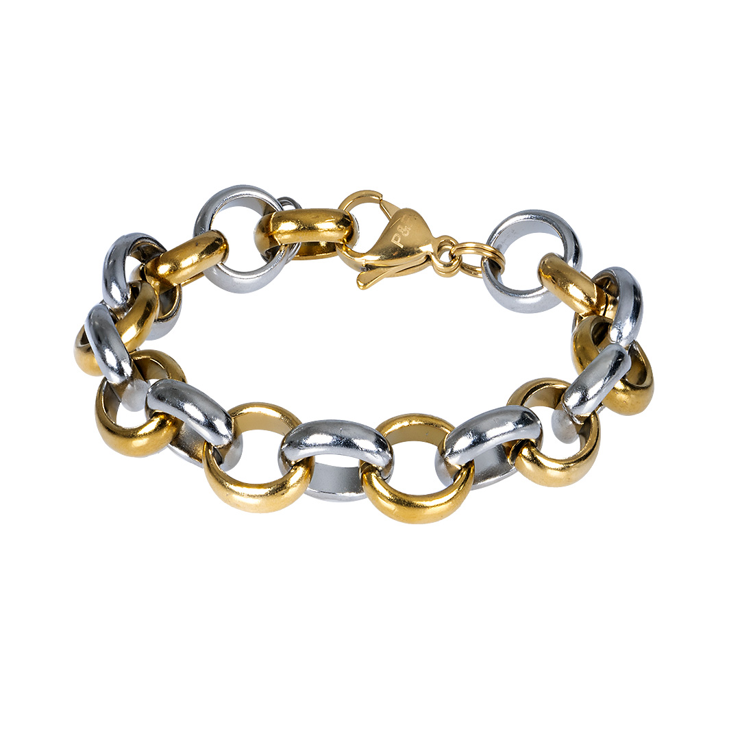 Edelstaal armband goud zilver mix van PimpsandPearls Pim