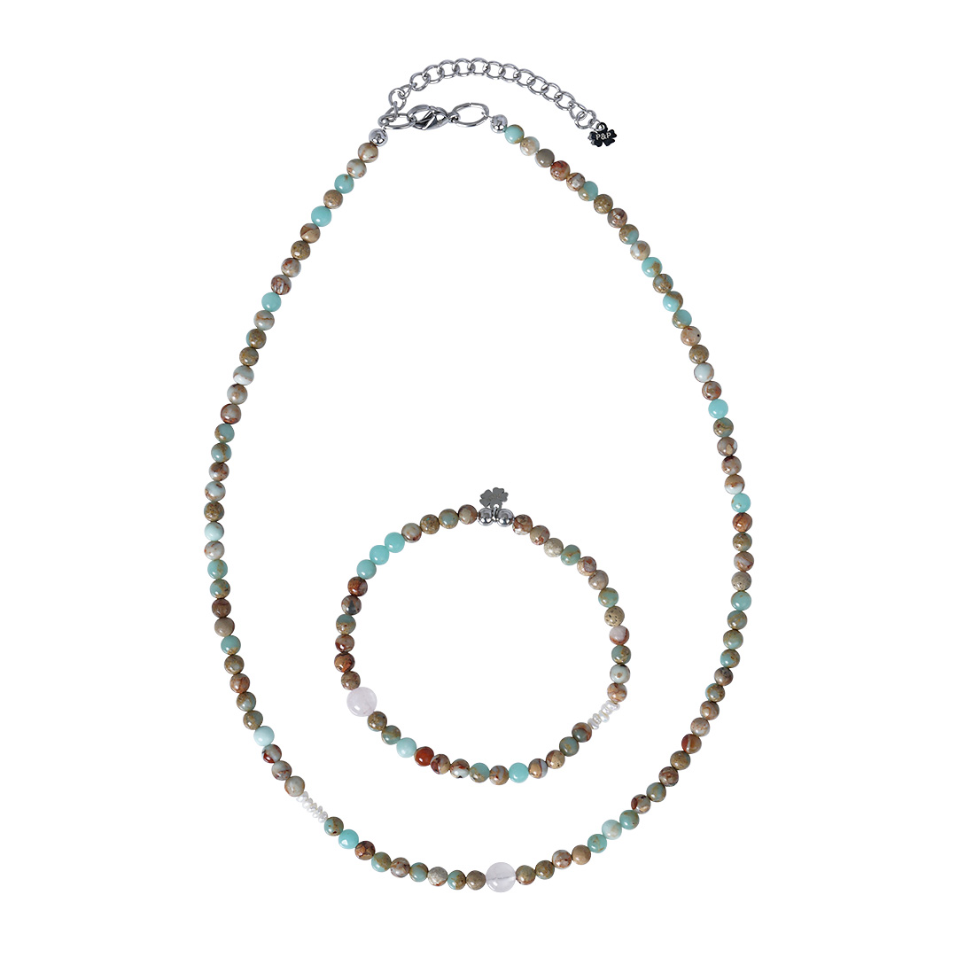 Sieradenset Mala Serpentijn groen PimpsandPearls