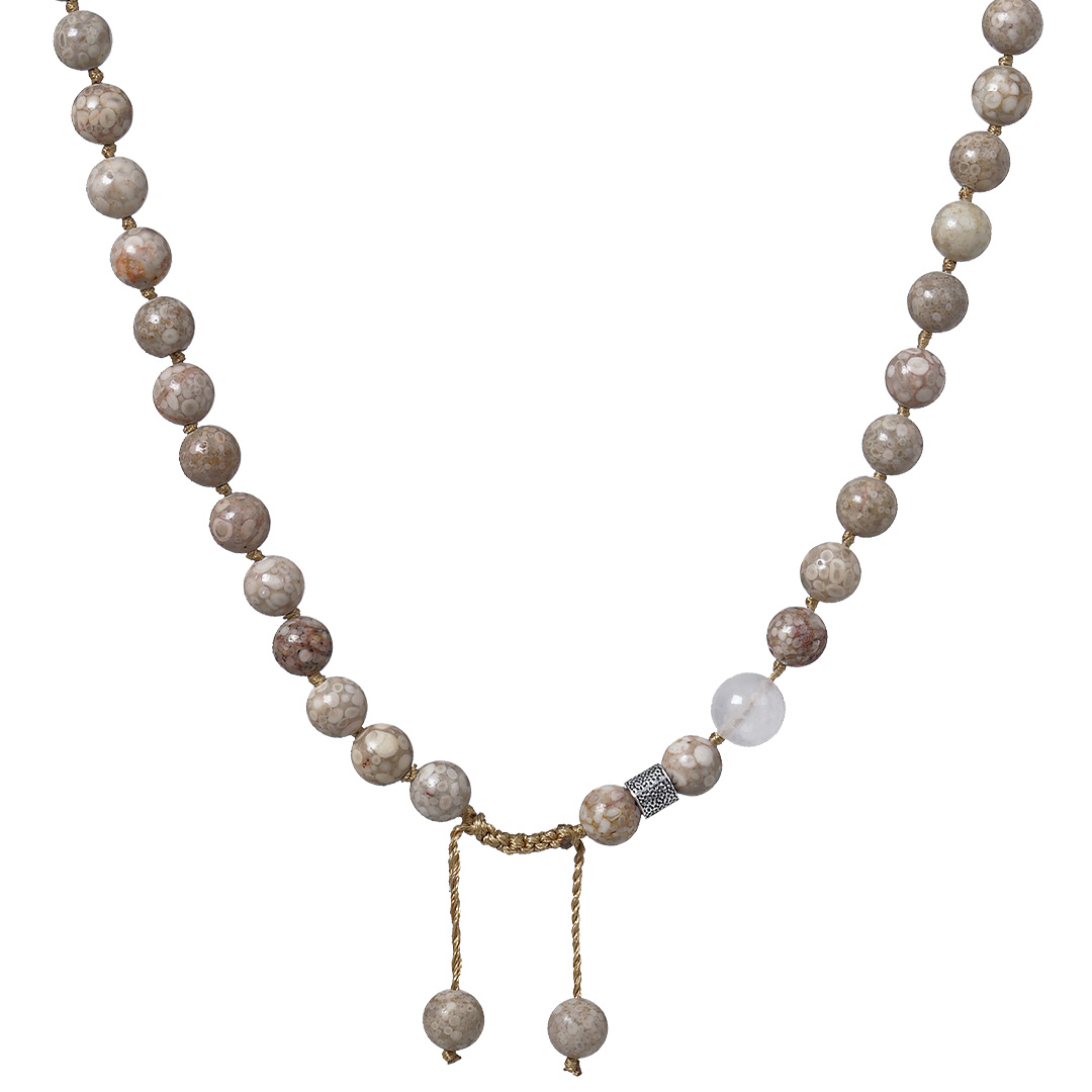 ketting edelsteen Kambaba pink mala xl 108 cm PimpsandPearls