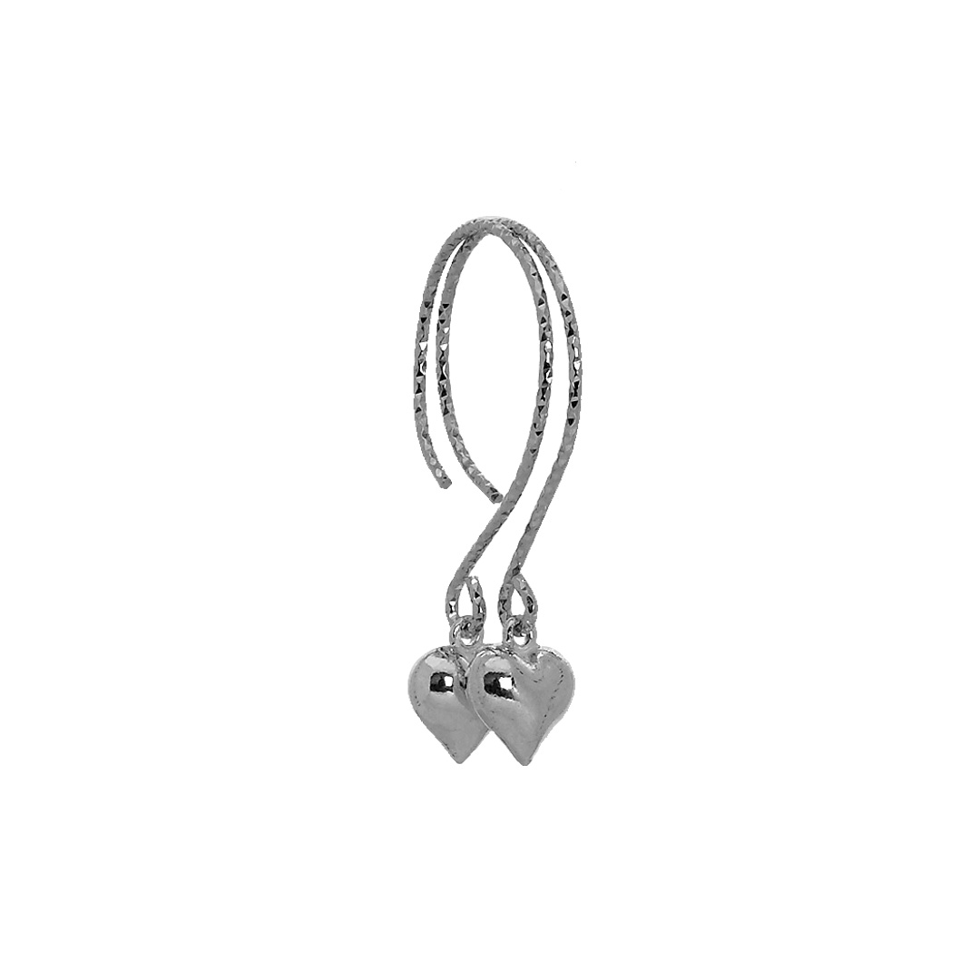 zuiver zilver oorbellen met hartjes een valentijn setje van pimpsandpearls