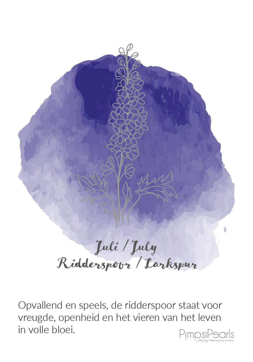 birthstone collectie juli ridderspoor pimpsandpearls pim