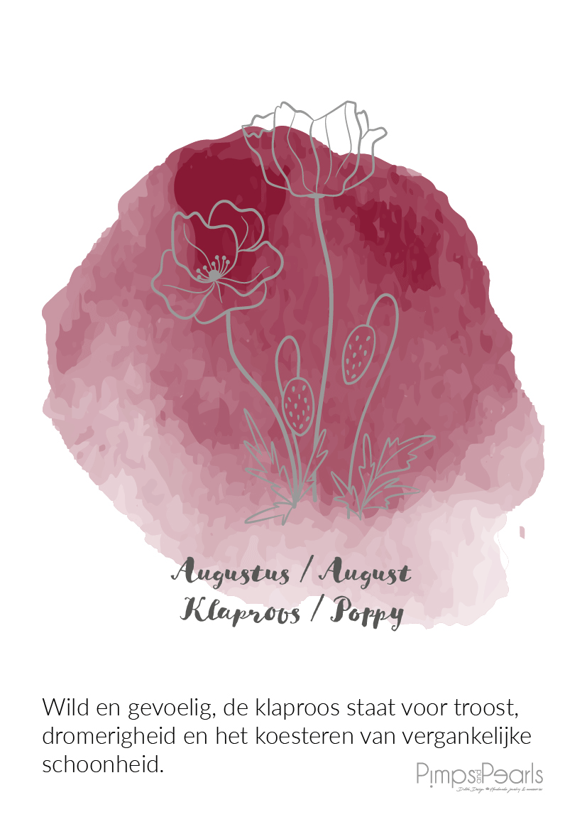 birthstone collectie augustus klaproos pimpsandpearls pim