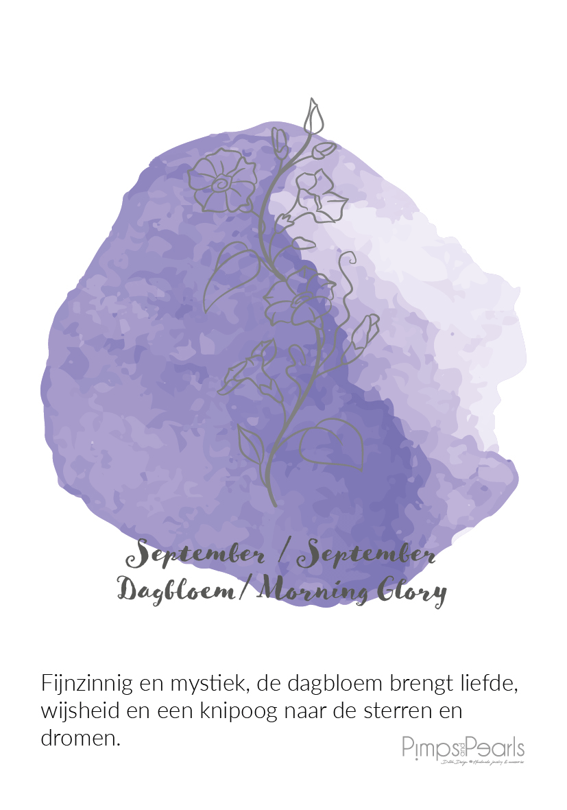 birthstone collectie september dagbloem pimpsandpearls pim