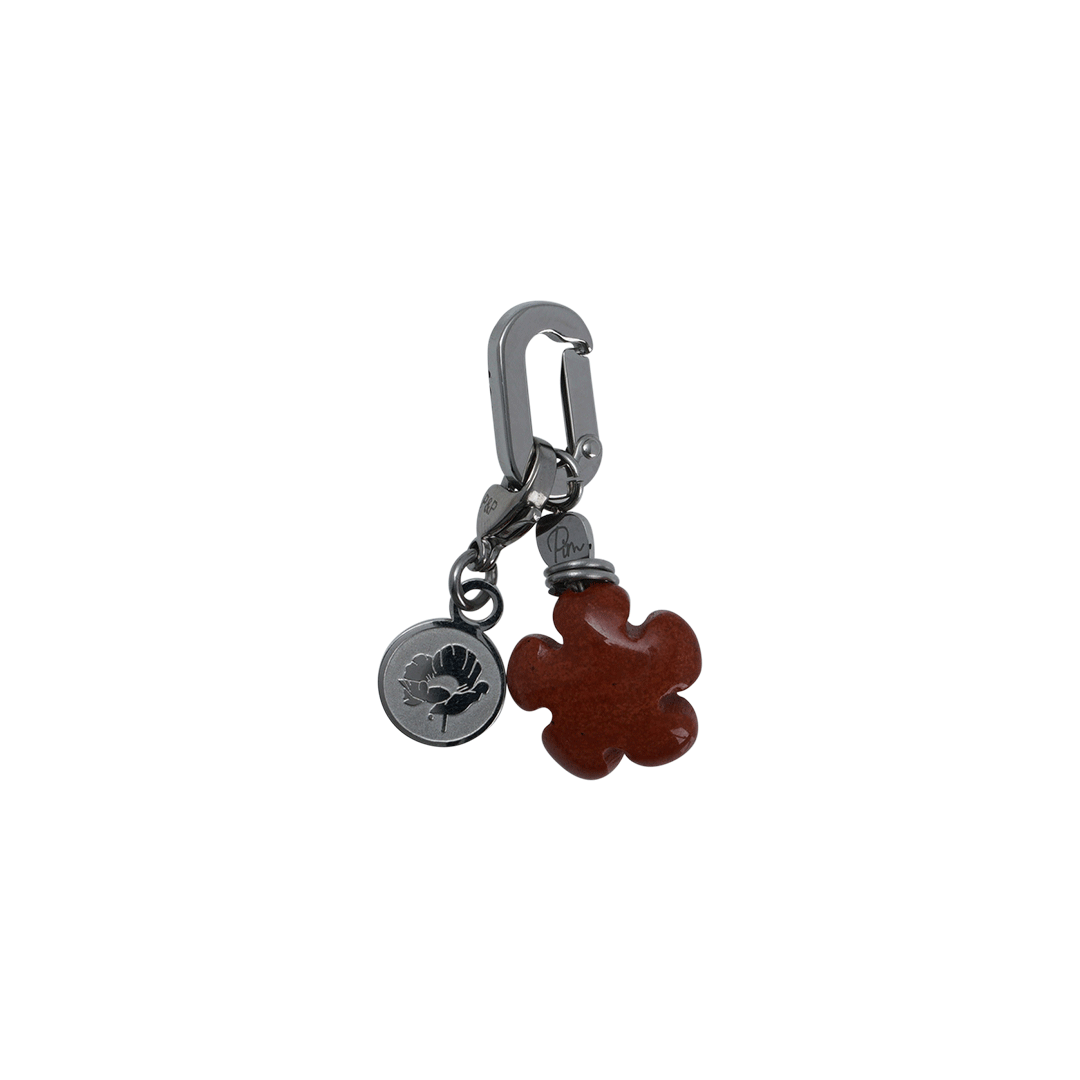 bloem hangertje papaver jaspis rood van pimpsandpearls