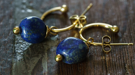 Lapis Lazuli sfeer september pimpsandpearls oorbellen liberte