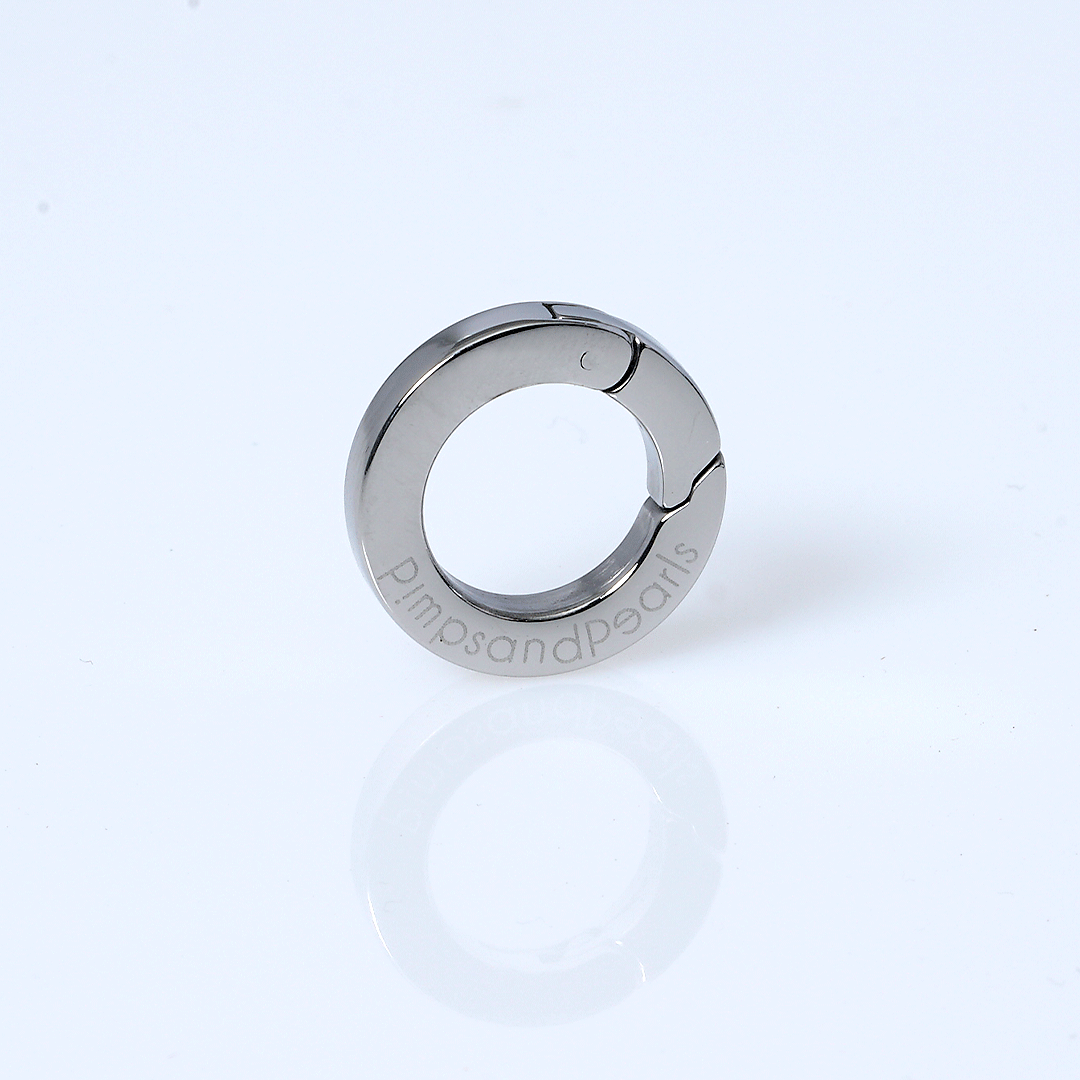 zilver edelstaal bedelring connector om mooie bedels bij elkaar te koppelen als tros pimpsandpearls