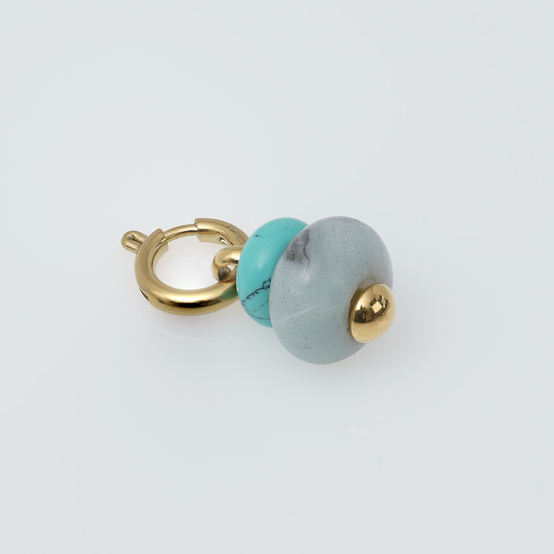blauwe donut hanger amazoniet howliet tropical rough van pimpsandpearls