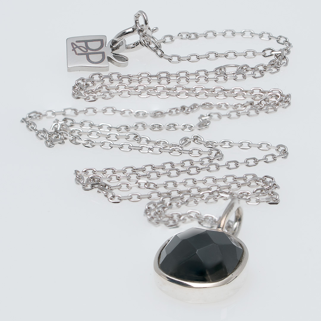 ketting zilver onyx zwart hanger van pimpsandpearls c