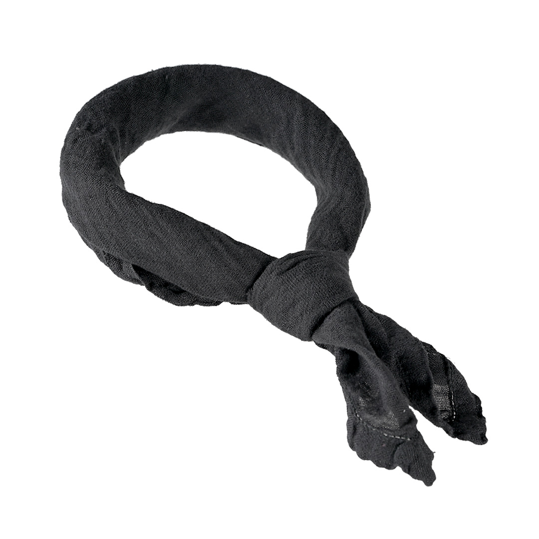 sjaal bandana linnen antraciet 60 x 60 cm van PimpsandPearls Pim
