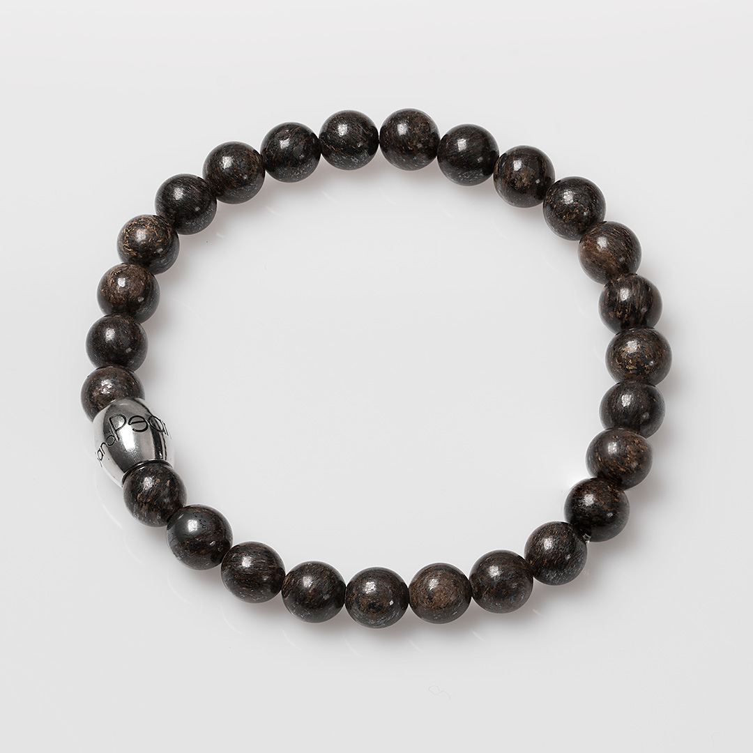 edelsteen heren armband bronziet bruin van pimpsandpearls pim