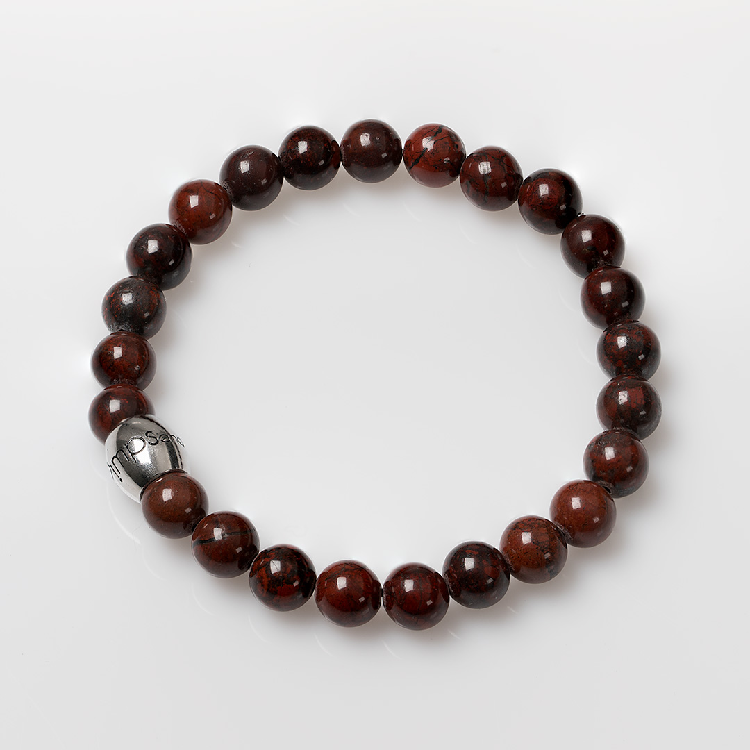 edelsteen heren armband jaspis bruin rood van pimpsandpearls pim
