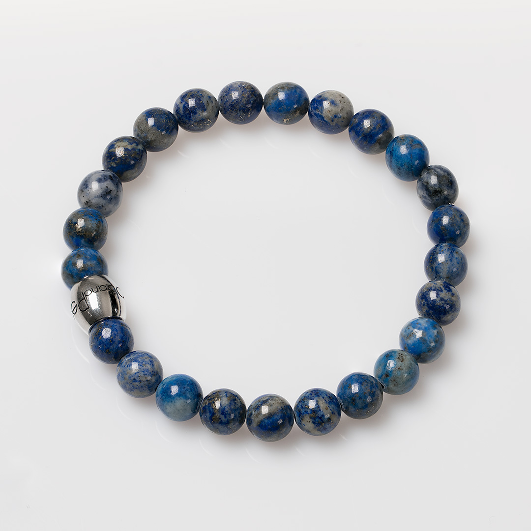 edelsteen heren armband lapis lazuli blauw van pimpsandpearls pim