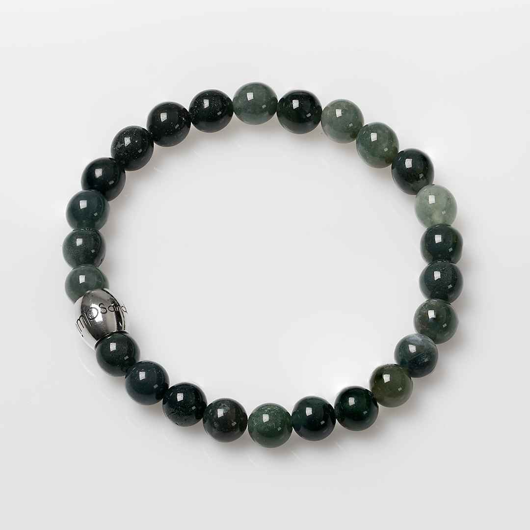 edelsteen heren armband mosagaat groen 710 21 pimpsandpearls pim