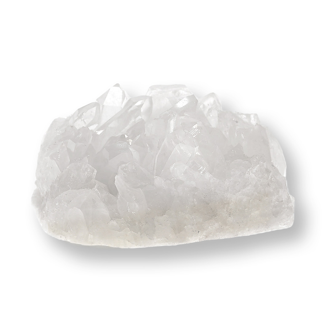 bergkristal ruw cluster wit van pimpsandpearls