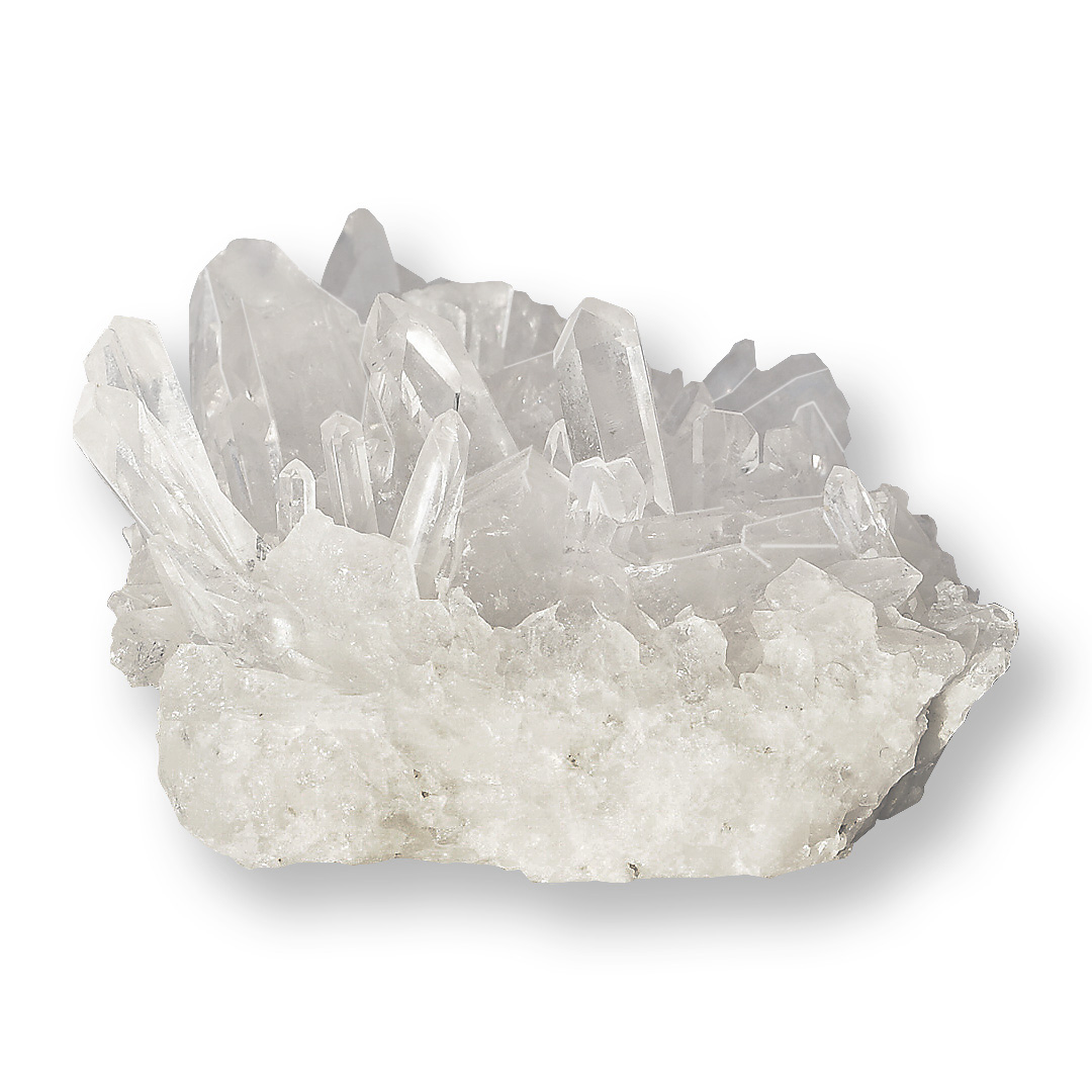 bergkristal wit ruw kristal cluster van pimpsandpearls