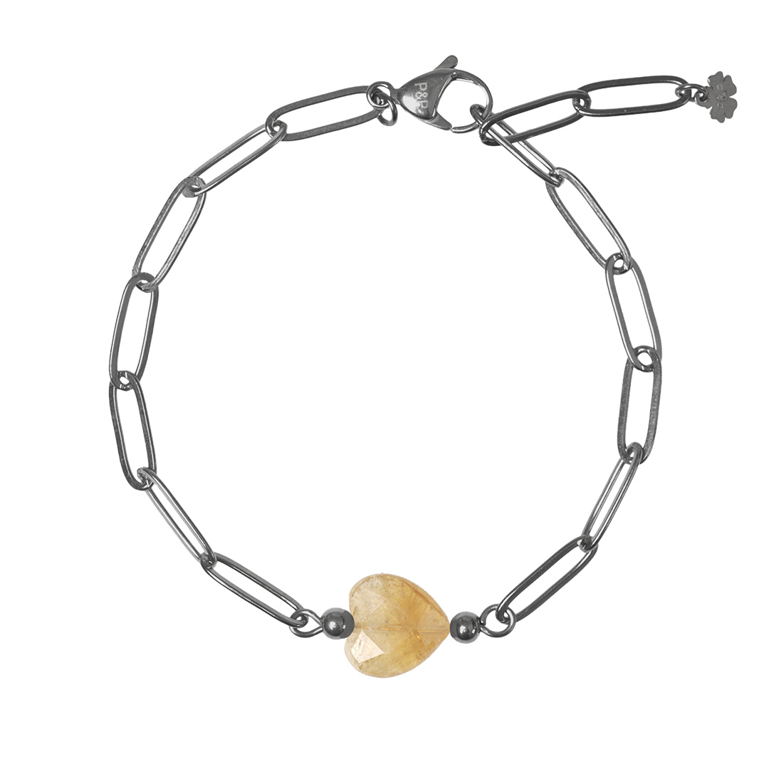 hart armband citrien edelsteen van pimpsandpearls pim