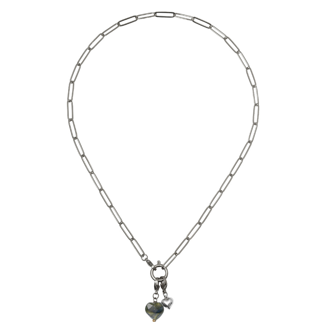 hart ketting labradoriet edelsteen van pimpsandpearls pim