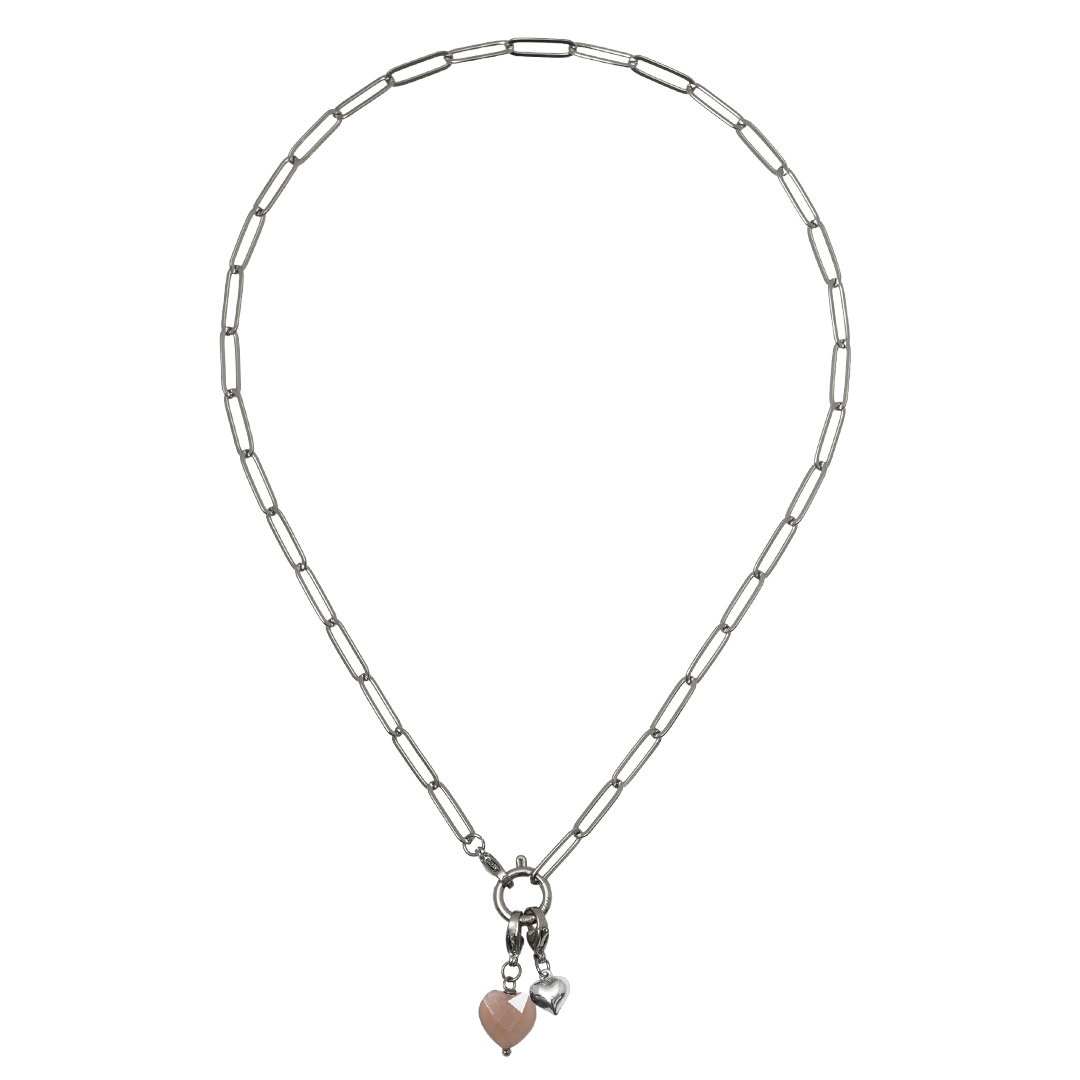 hart ketting maansteen edelsteen van pimpsandpearls pim