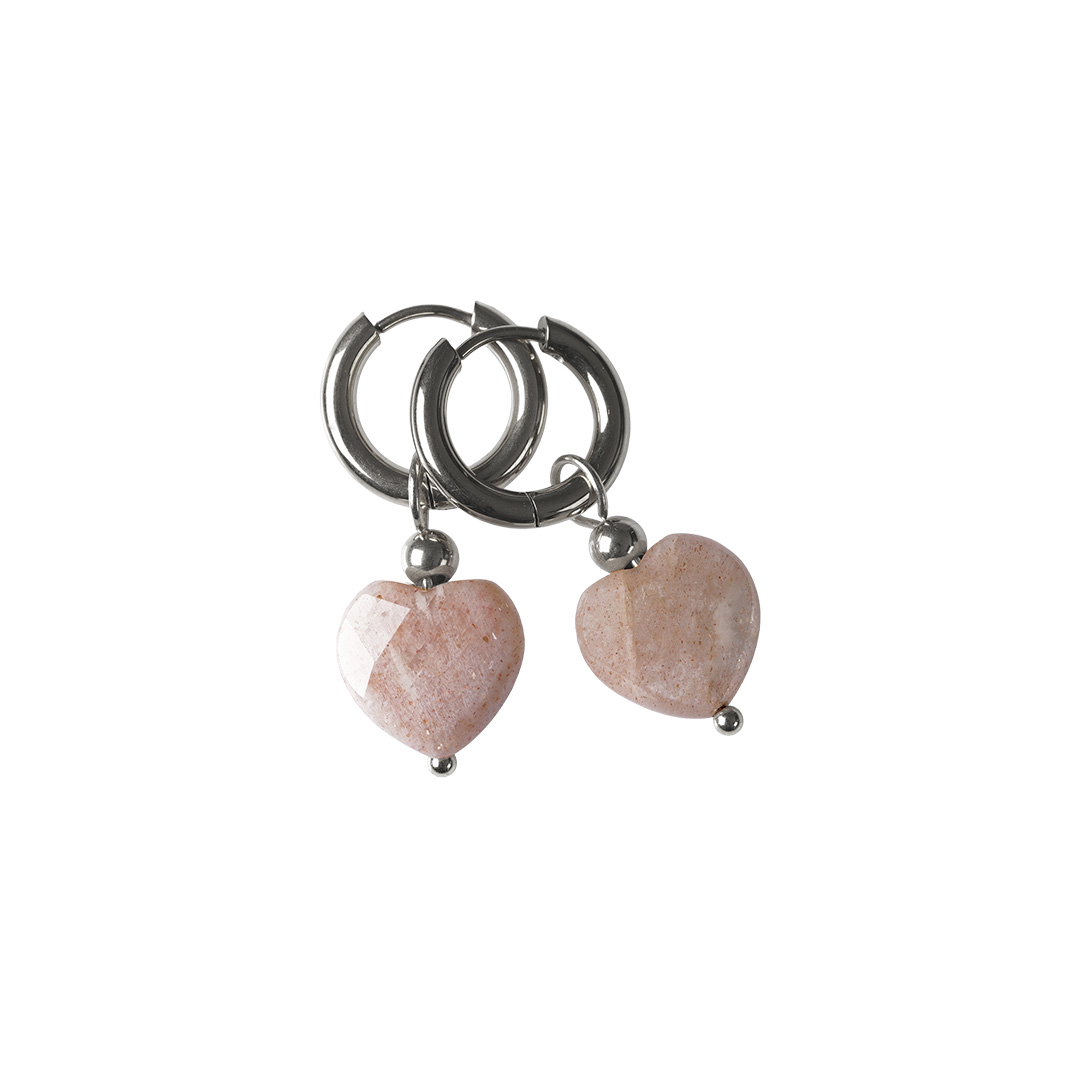 hart oorbellen maansteen edelsteen van pimpsandpearls pim