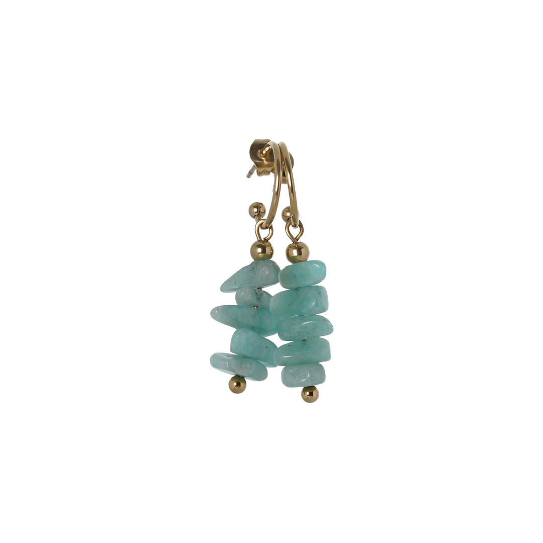 groen edelsteen oorbellen amazoniet goud liggend van org pimpsandpearls pim b