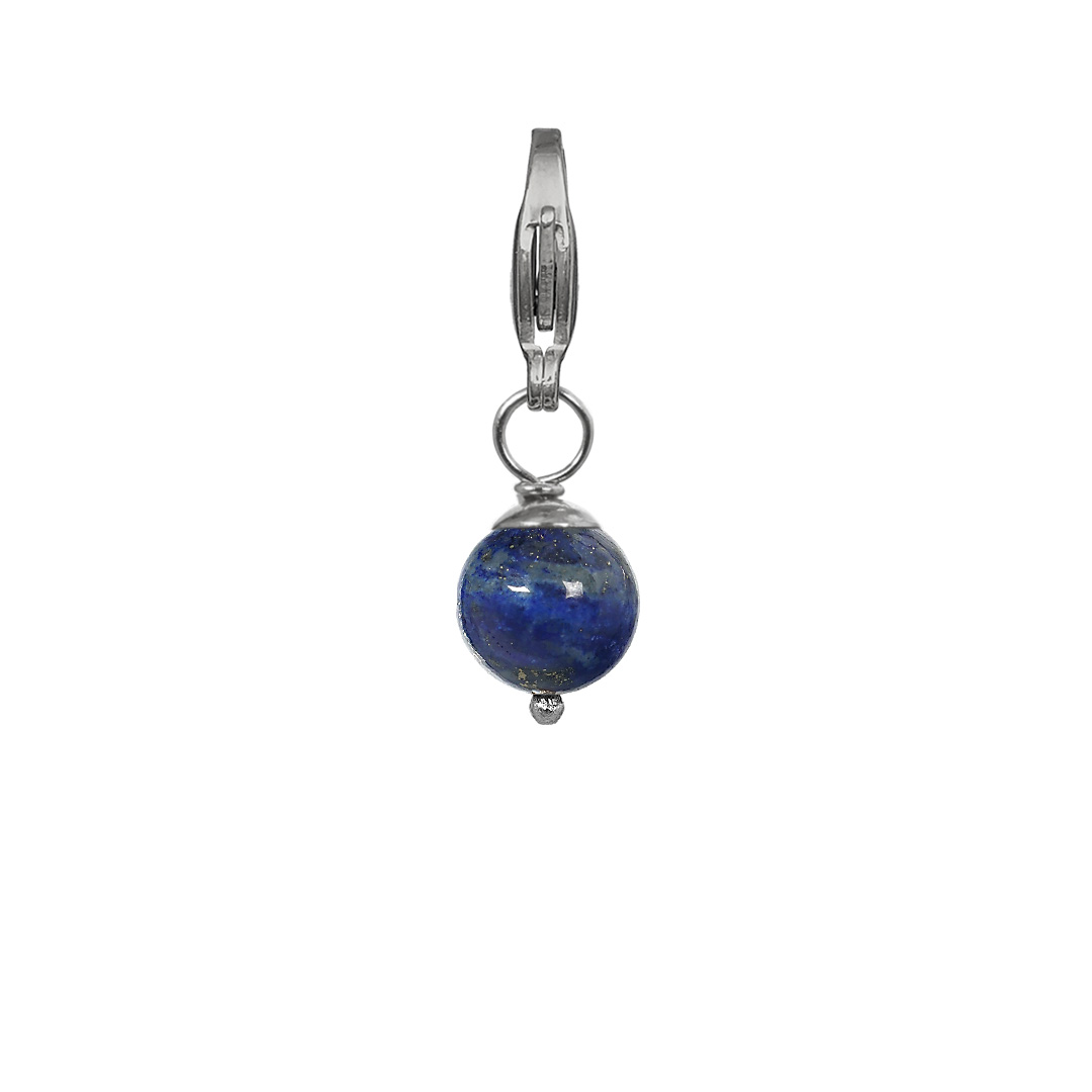Edelsteen bedel blauw Lapis Lazuli zilver Rocks 75 86 pimpsandpearls