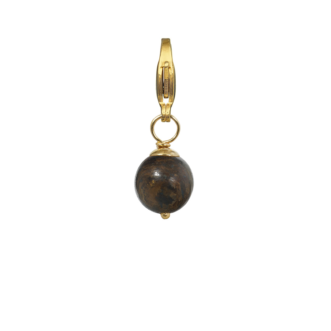Edelsteen bedel bruin Bronziet goud Rocks 75 79 Pim and Pearls